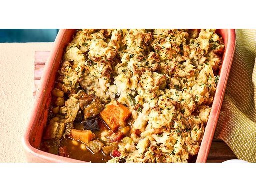 Tartes vegetarianas picantes com puré de manteiga de amendoim