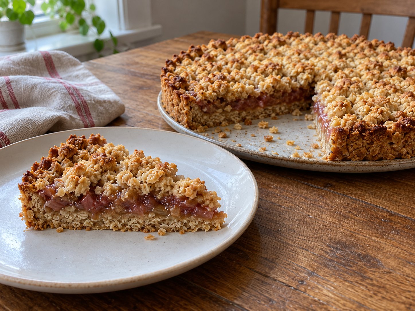 Hjónabandssæla — Rhabarber-Hafer-Kuchen