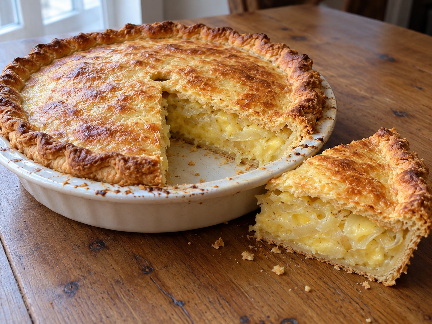 Englische Käse-Zwiebel-Pastete
