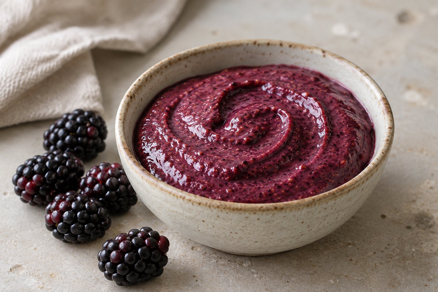 Brombeer-Mandel-Sauce
