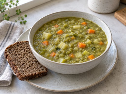 Vegetarische niederländische Erbsensuppe