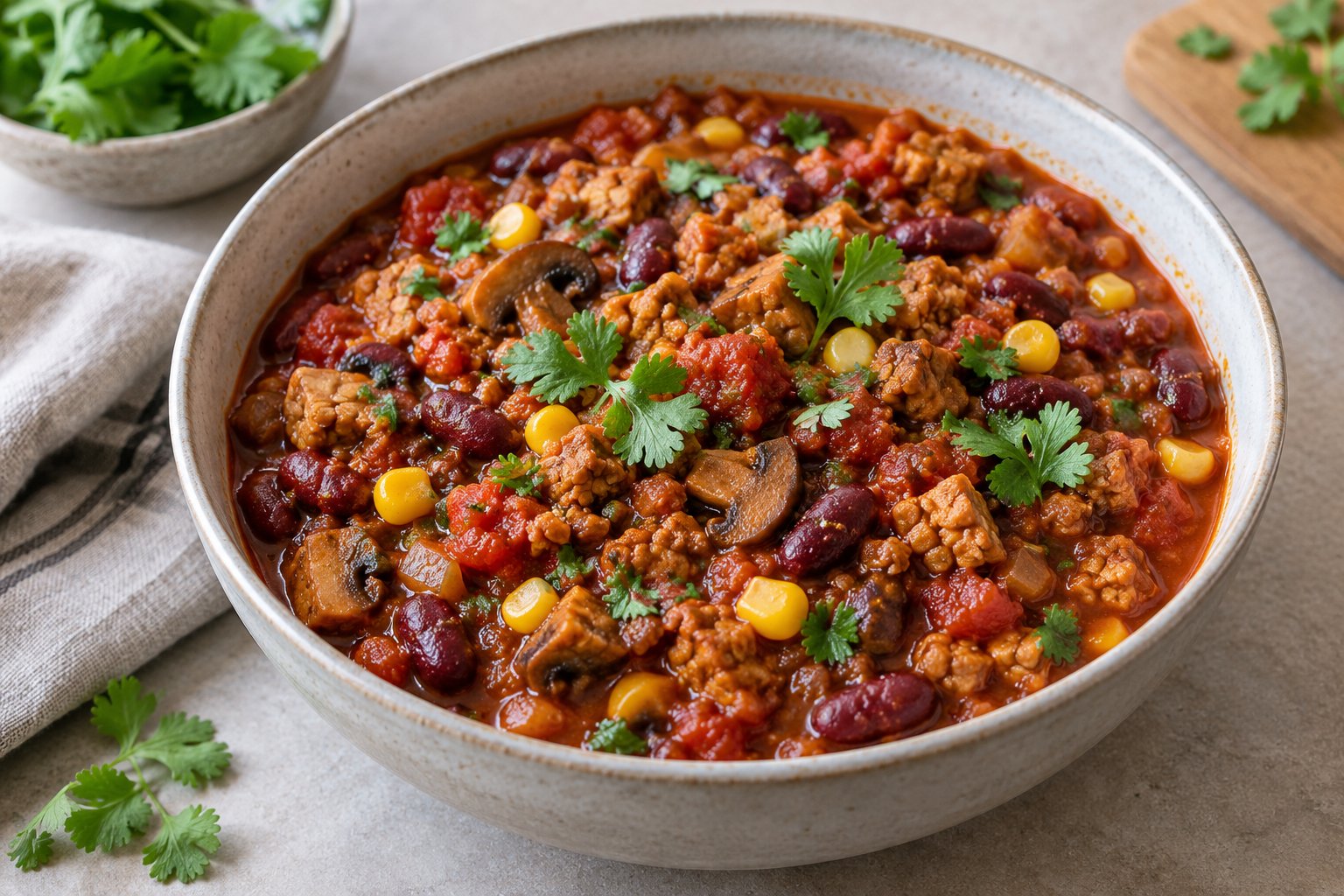 Tempeh-Pilz-Chili