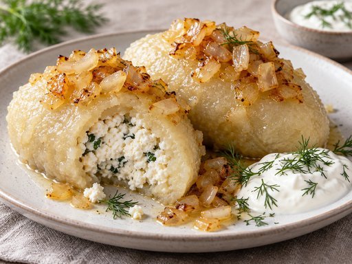 Cepelinai de queijo fresco
