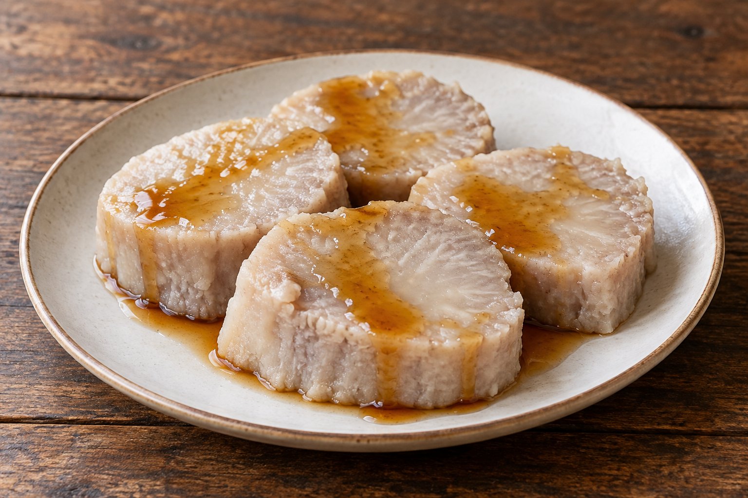 Madeira-Taro mit Zuckerrohrsirup