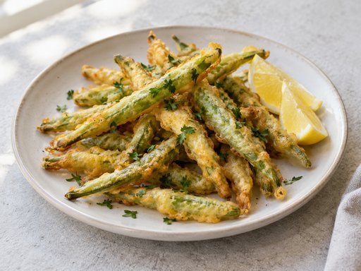 Peixinhos da horta — grüne Bohnen im Backteig